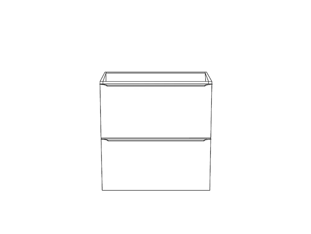 GoodHome Meuble sous vasque suspendu effet chêne l.60 x H.60 x P.45 cm, Imandra