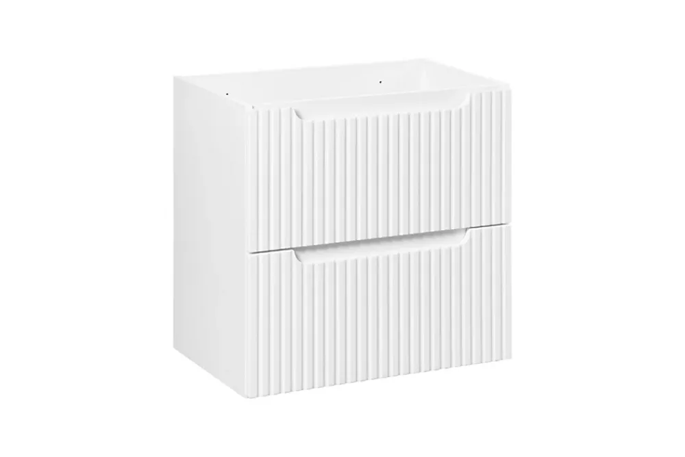 Meuble Sous-Vasque|Furnidea Meuble sous vasque suspendu 2 tiroirs NOVA BLANC 60 CM
