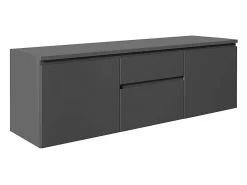 Vente-unique Meuble sous vasque suspendu - Gris - 150 cm - JIMENA II