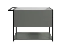 Meuble Sous Lavabo|Furnidea Meuble sous vasque suspendu LOV avec porte-serviettes vert et noir 60 cm