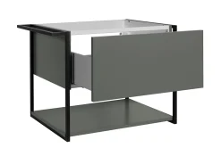 Meuble Sous Lavabo|Furnidea Meuble sous vasque suspendu LOV avec porte-serviettes vert et noir 60 cm