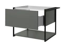 Meuble Sous Lavabo|Furnidea Meuble sous vasque suspendu LOV avec porte-serviettes vert et noir 60 cm