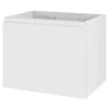 GoodHome Meuble sous vasque suspendu blanc mat 2 tiroirs l.60 x H.48 x P.45 cm Levanna