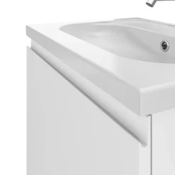 GoodHome Meuble sous vasque suspendu blanc mat 2 tiroirs l.60 x H.48 x P.45 cm Levanna