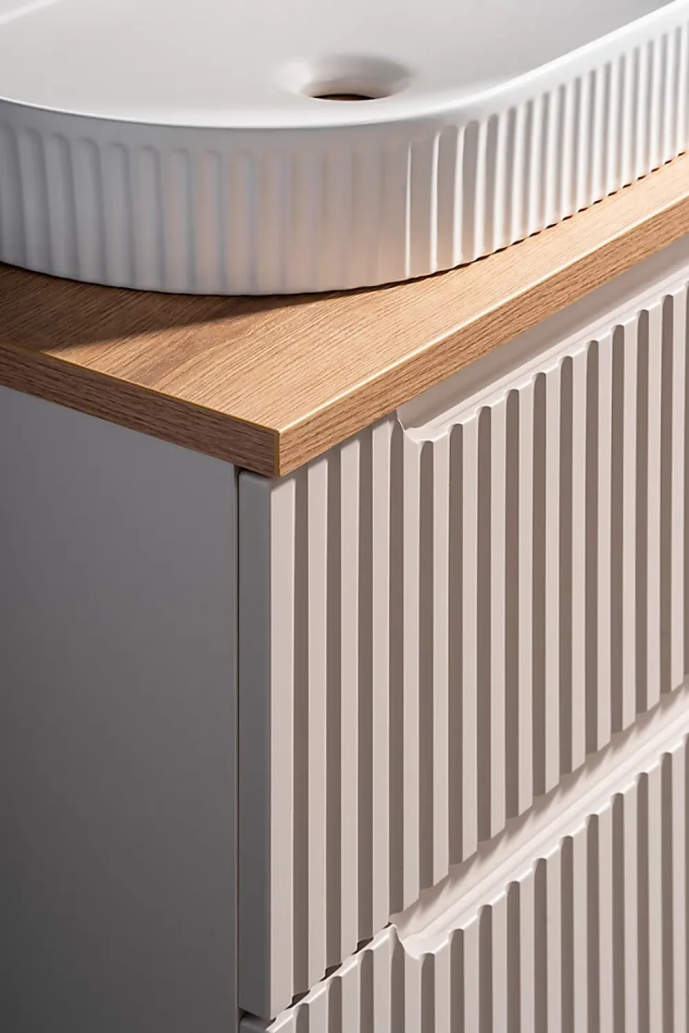 Meuble Sous-Vasque|Furnidea Meuble sous vasque suspendu 2 tiroirs NOVA CACHEMIRE 50 CM