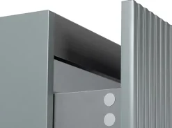 Meuble Sous-Vasque|Vente-unique Meuble sous vasque suspendu strié gris - 120 cm - PAVANI