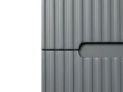 Meuble Sous-Vasque|Vente-unique Meuble sous vasque suspendu strié gris - 120 cm - PAVANI