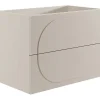 Meuble Sous-Vasque|Vente-unique Meuble sous vasque suspendu - Beige - 80 cm - VUTOMA