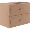 Vente-unique Meuble sous vasque suspendu - Vieux rose - 80 cm - SATOBAL
