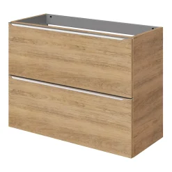 GoodHome Meuble sous vasque suspendu faible profondeur effet chêne l.80 x H.60 x P.36 cm, Imandra