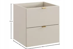 Furnidea Meuble sous vasque suspendu DALIA cachemire 50 cm