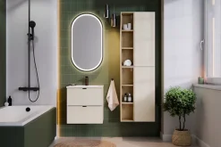 Furnidea Meuble sous vasque suspendu DALIA cachemire 50 cm