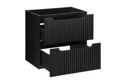 Meuble Sous-Vasque|Furnidea Meuble sous vasque suspendu 2 tiroirs NOVA NOIR 60 CM
