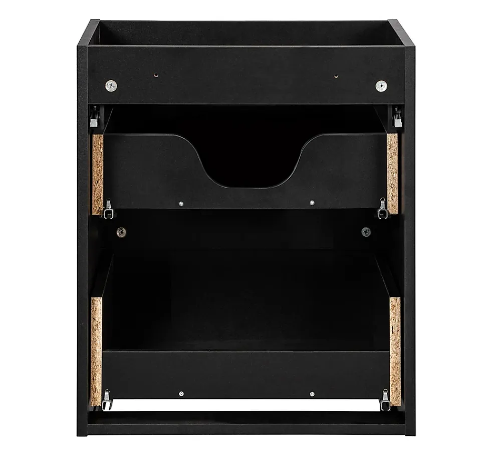 Meuble Sous-Vasque|Furnidea Meuble sous vasque suspendu 2 tiroirs NOVA NOIR 60 CM