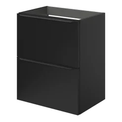 Meuble Buanderie|Meuble De Salle De Bains Faible Profondeur|GoodHome Meuble sous vasque suspendu faible profondeur noir mat l.50 x H.60 x P.36 cm, Imandra