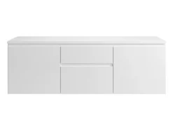 Vente-unique Meuble sous vasque suspendu - Blanc - 150 cm - JIMENA II