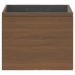 Meuble Sous-Vasque|GoodHome Meuble sous vasque suspendu effet noyer 2 tiroirs l.60 x H.48 x P.45 cm Levanna