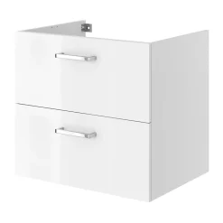 Meuble Buanderie|Meuble Sous-Vasque| Meuble sous vasque suspendu blanc brillant l.60 x H.55 x P.45 cm, Opah