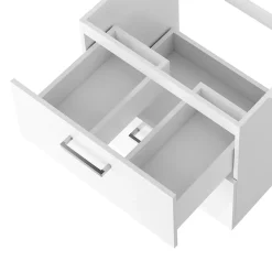 Meuble Buanderie|Meuble Sous-Vasque| Meuble sous vasque suspendu blanc brillant l.60 x H.55 x P.45 cm, Opah
