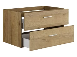 Meuble Sous-Vasque|Vente-unique Meuble sous vasque suspendu - Coloris naturel clair - 80 cm - KAYLA