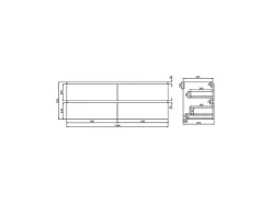 Vente-unique Meuble sous vasque suspendu - Coloris naturel clair et noir - 150 cm - SABURI