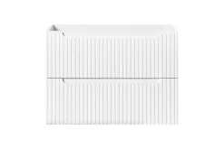 Furnidea Meuble sous vasque suspendu 2 tiroirs NOVA BLANC 80 CM