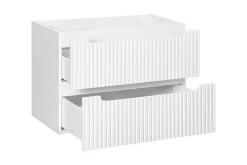 Furnidea Meuble sous vasque suspendu 2 tiroirs NOVA BLANC 80 CM