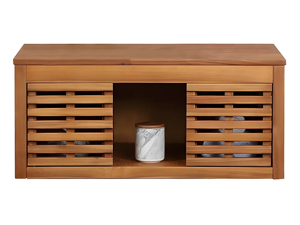 Meuble Sous-Vasque|Vente-unique Meuble sous vasque suspendu en bois d'acacia - 90 cm - PENEBEL