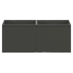 GoodHome Meuble sous vasque suspendu gris anthracite mat 4 tiroirs l.120 x H.48 x P.45 cm, Levanna