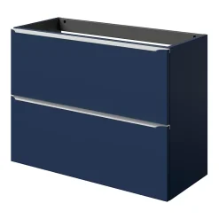 Meuble Buanderie|Meuble De Salle De Bains Faible Profondeur|GoodHome Meuble sous vasque suspendu faible profondeur bleu nuit mat l.80 x H.60 x P.36 cm, Imandra