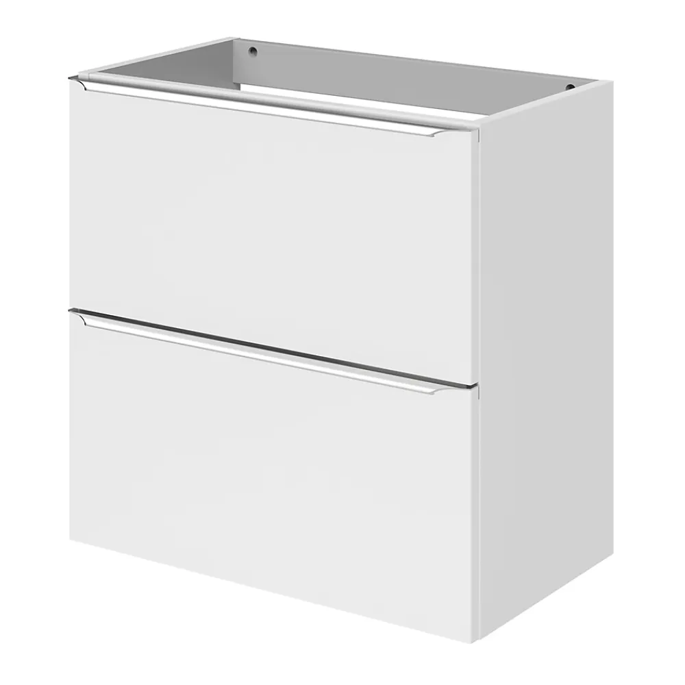 Meuble Buanderie|Meuble De Salle De Bains Faible Profondeur|GoodHome Meuble sous vasque suspendu faible profondeur blanc brillant l.60 x H.60 x P.36 cm, Imandra