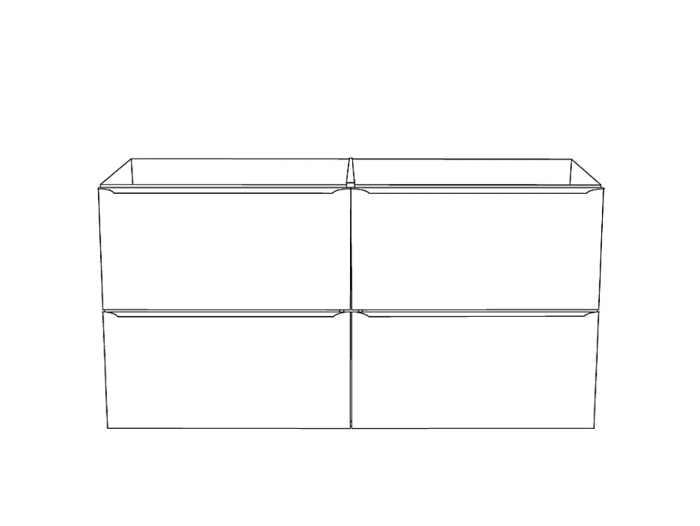 GoodHome Meuble sous vasque suspendu effet chêne l.120 x H.60 x P.45 cm, Imandra