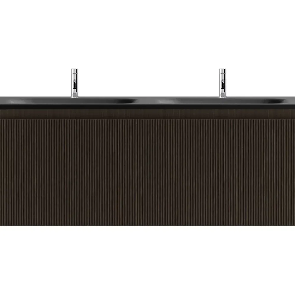 Meuble Buanderie|Ipiemme SRL Meuble sous vasque suspendu effet noyer l.120 cm pour double vasque, Pura