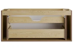 Meuble Sous-Vasque|Furnidea Meuble sous vasque suspendu OVALIA - 2 tiroirs chêne 120 cm