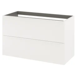 Meuble Buanderie|Meuble Sous-Vasque|GoodHome Meuble sous vasque suspendu blanc mat l.100 x H.60 x P.45 cm, Imandra