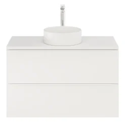 Meuble Buanderie|Meuble Sous-Vasque|GoodHome Meuble sous vasque suspendu blanc mat l.100 x H.60 x P.45 cm, Imandra