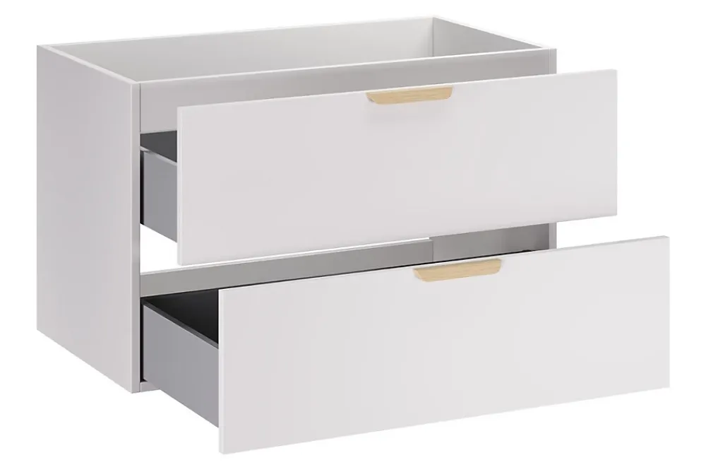 Furnidea Meuble sous vasque suspendu ASTER blanc 80 cm