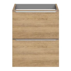 Meuble Buanderie|Meuble De Salle De Bains Faible Profondeur|GoodHome Meuble sous vasque suspendu faible profondeur effet chêne l.50 x H.60 x P.36 cm, Imandra