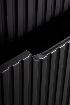 Furnidea Meuble sous vasque suspendu 2 tiroirs NOVA NOIR 80 CM
