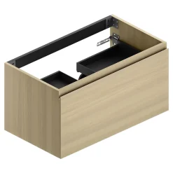 Meuble Sous-Vasque|Ipiemme SRL Meuble sous vasque suspendu effet chêne l.90 x H.46,5 x P.50,5 cm pour plan simple vasque, Pura+