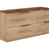 Meuble Sous-Vasque|Vente-unique Meuble sous vasque suspendu - Naturel clair - 120 cm - NISAYA