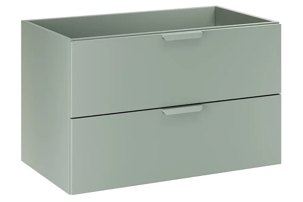 Furnidea Meuble sous vasque suspendu ASTER vert 80 cm