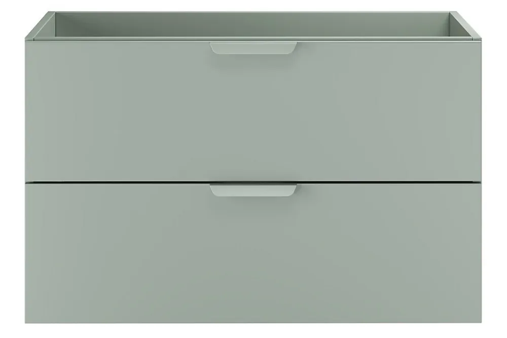 Furnidea Meuble sous vasque suspendu ASTER vert 80 cm