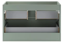 Furnidea Meuble sous vasque suspendu ASTER vert 80 cm