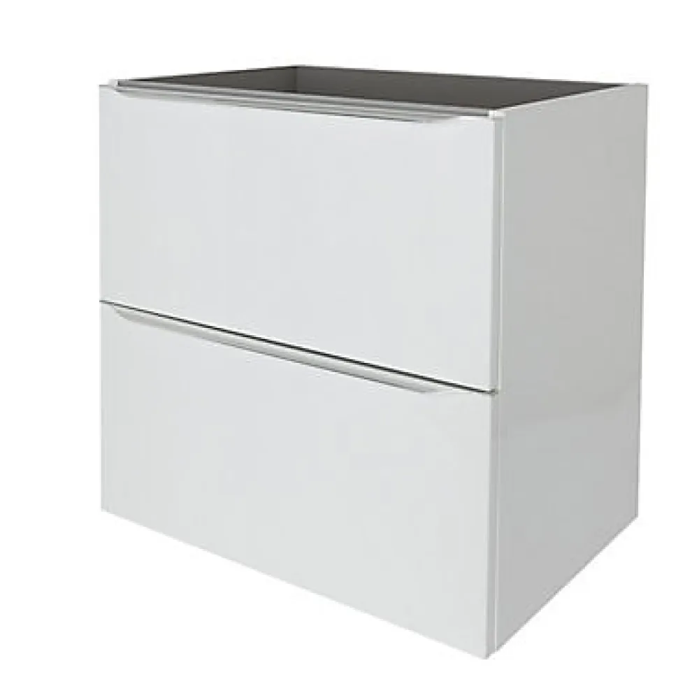 Meuble Buanderie|Meuble Sous-Vasque|GoodHome Meuble sous vasque suspendu blanc brillant l.60 x H.60 x P.45 cm, Imandra