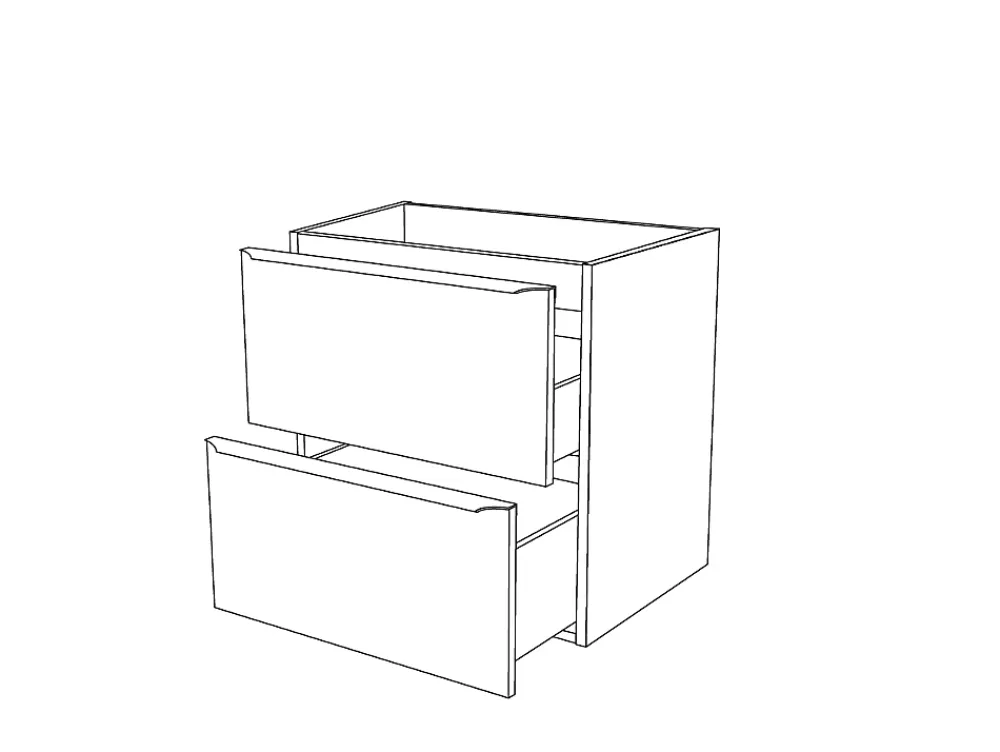 Meuble Buanderie|Meuble Sous-Vasque|GoodHome Meuble sous vasque suspendu blanc brillant l.60 x H.60 x P.45 cm, Imandra
