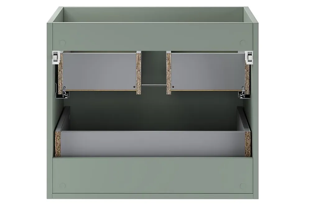 Meuble Sous Lavabo|Furnidea Meuble sous vasque suspendu ASTER vert 60 cm