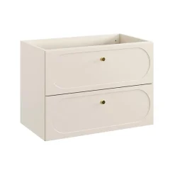 Meuble Sous-Vasque|Meublorama Meuble sous vasque TORNADO 80 cm 2 tiroirs Finition sable Style contemporain