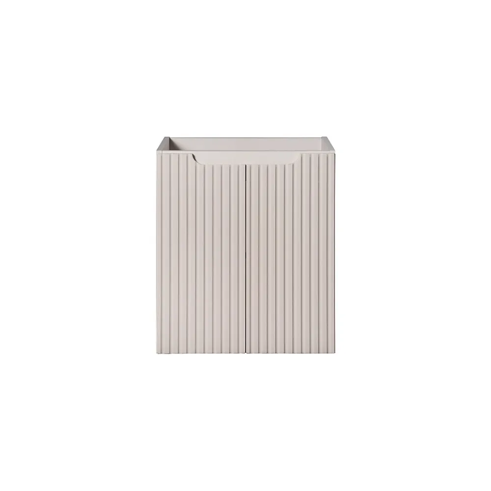 Meublorama Meuble sous vasque VANO 50 cm 2 portes Coloris marron congo L50 x P39 x H57 cm Meuble suspendu