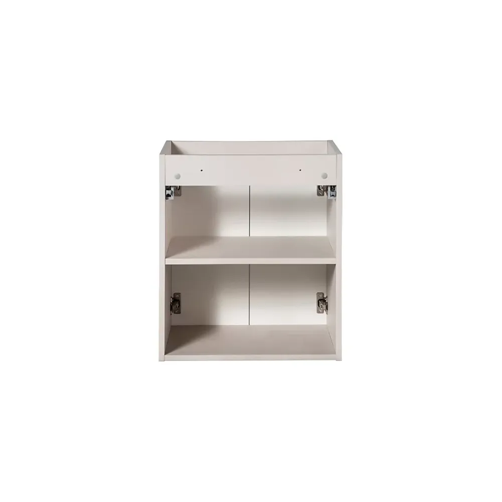 Meublorama Meuble sous vasque VANO 50 cm 2 portes Coloris marron congo L50 x P39 x H57 cm Meuble suspendu